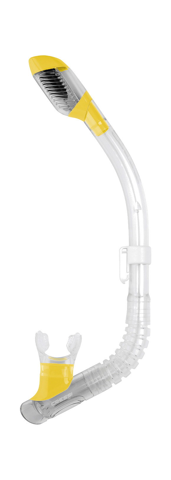 tubo respirador snorkel dry junior cressi | boquilla de silicona anatómica y diseño junior